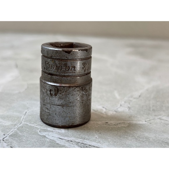 Snap On 1/2" Drive 3/4" 6PT Shallow Chrome Socket Worn TW-241 - Picture 1 of 5